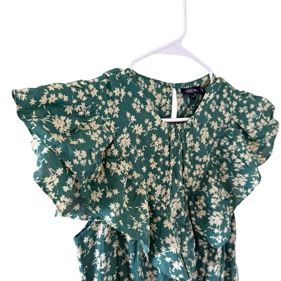 Soeur Lily Cotton Green Floral Midi Dress Sz 38 (Medium) - Picture 11 of 15